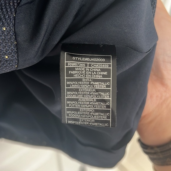 BB Dakota Navy & Gold Polka Dot Blazer - Picture 7 of 7